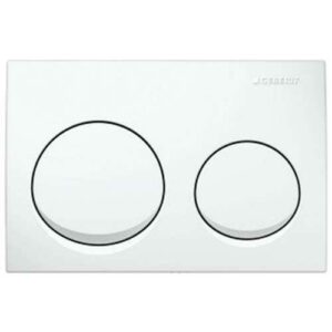 לחצן הדחה אלפא 20 עגול לבן גיבריט