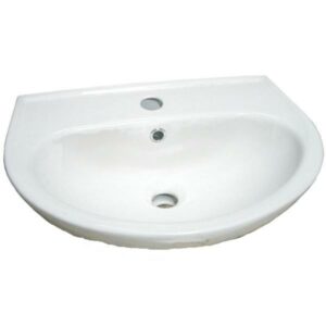 כיור רחצה פלמה 51 ללא חור בצבע לבן